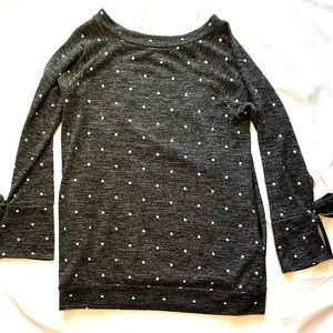 Chic Soul Charcoal Dot Tunic